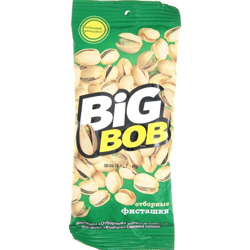 Фисташки Big Bob Отборные жареные соленые 45 г (724920) - фото 1