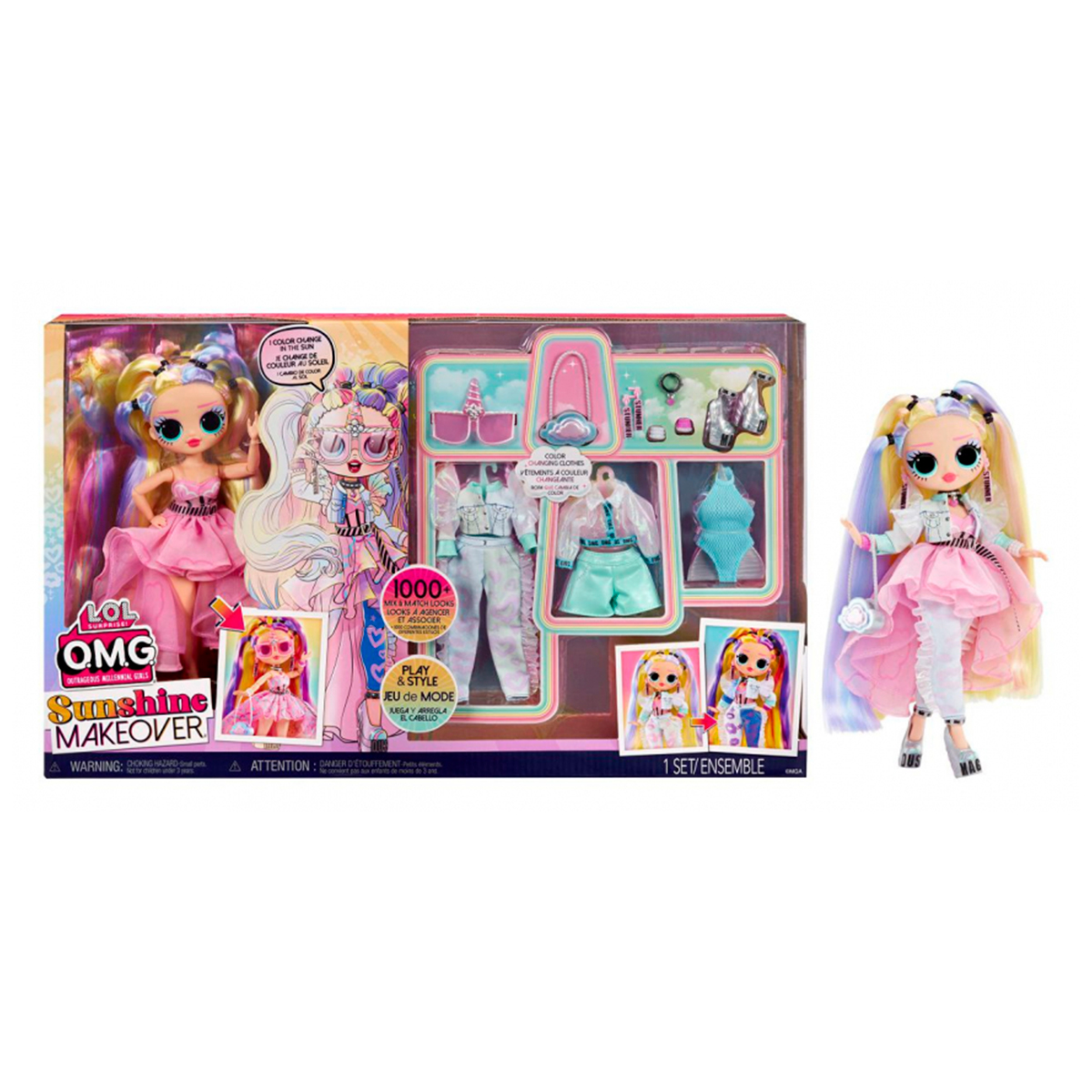 Игровой набор с куклой L.O.L. Surprise O.M.G. Sunshine Makeover Большой Сюрприз (589464) - фото 8