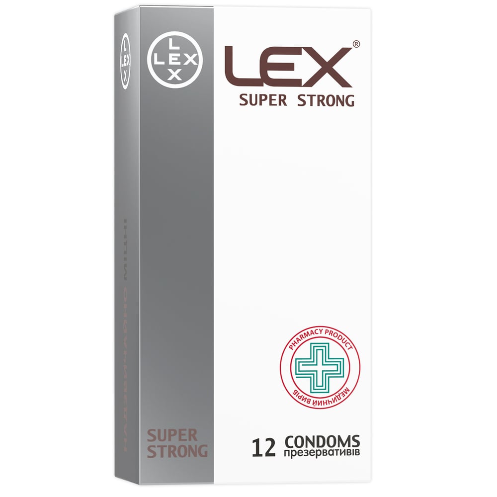 Презервативи Lex Super Strong підвищений рівень надійності, 12 шт. (LEX/Str/12) - фото 1