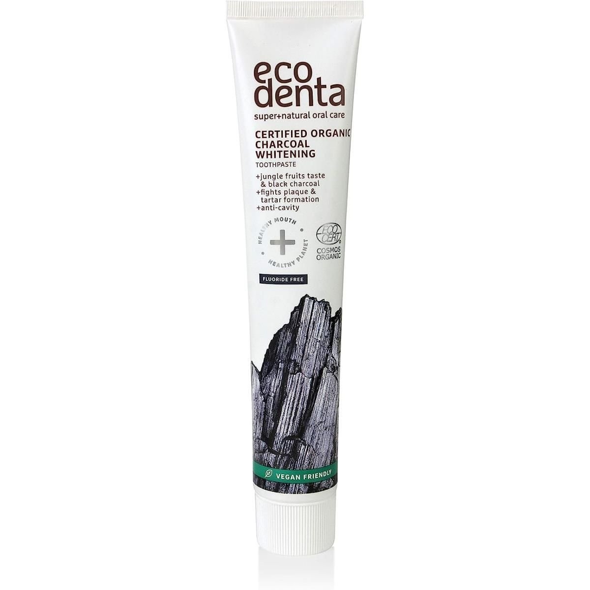 Зубна паста Ecodent Organic, що відбілює з деревним вугіллям, 75 мл. - фото 2