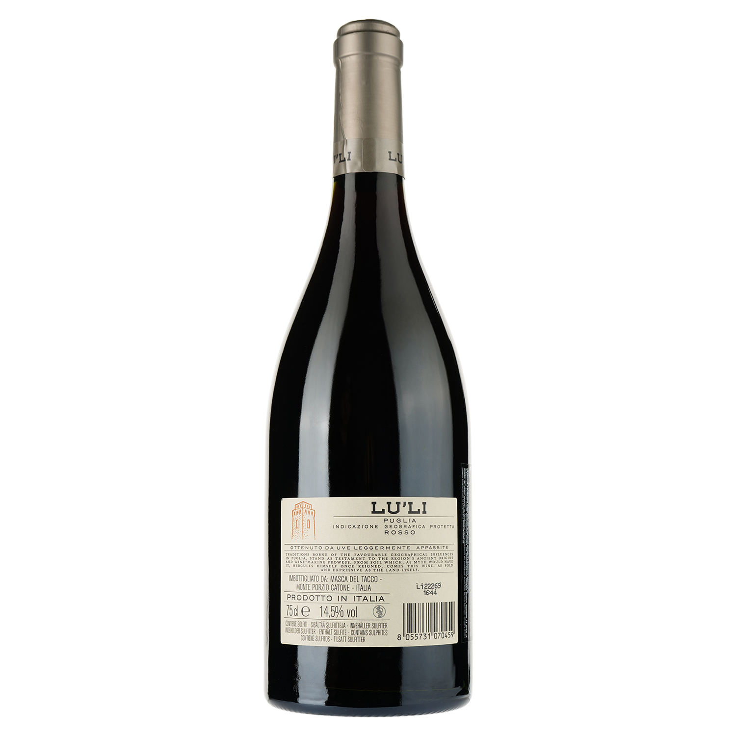 Вино Masca del Tacco Lu'Li Appassite Puglia IGP, красное, полусухое, 14,5%, 0,75 л - фото 2