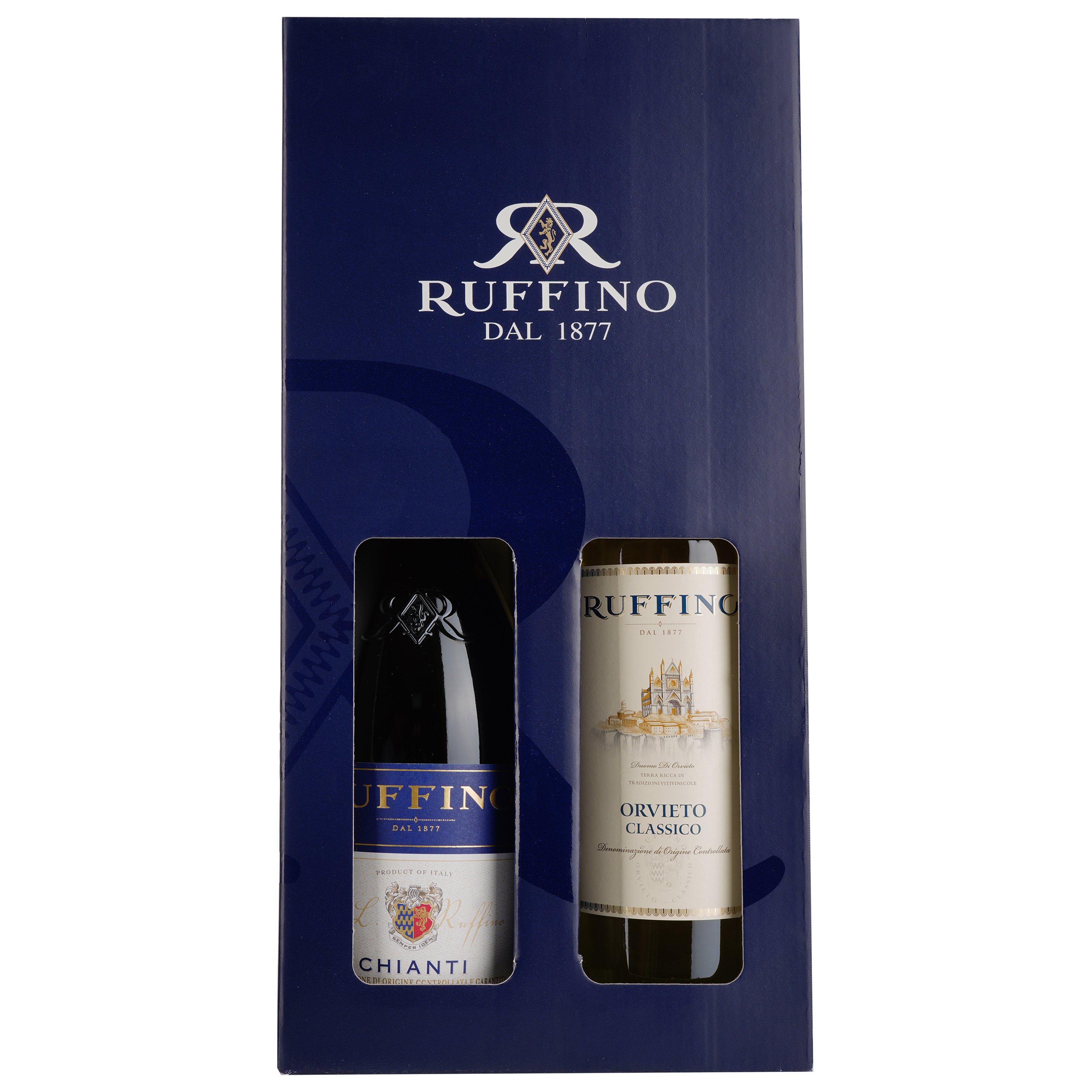 Набір вина Ruffino: вино Ruffino Chianti, червоне, сухе, 0,75 л + вино Ruffino Orvieto, біле, сухе, 0,75 л - фото 2