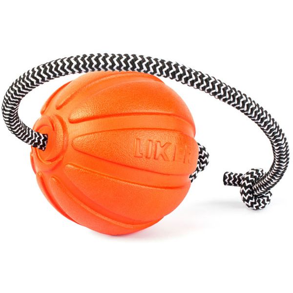 М'ячик Liker 9 Cord на шнурі, 9 см, помаранчевий (6297) - фото 2