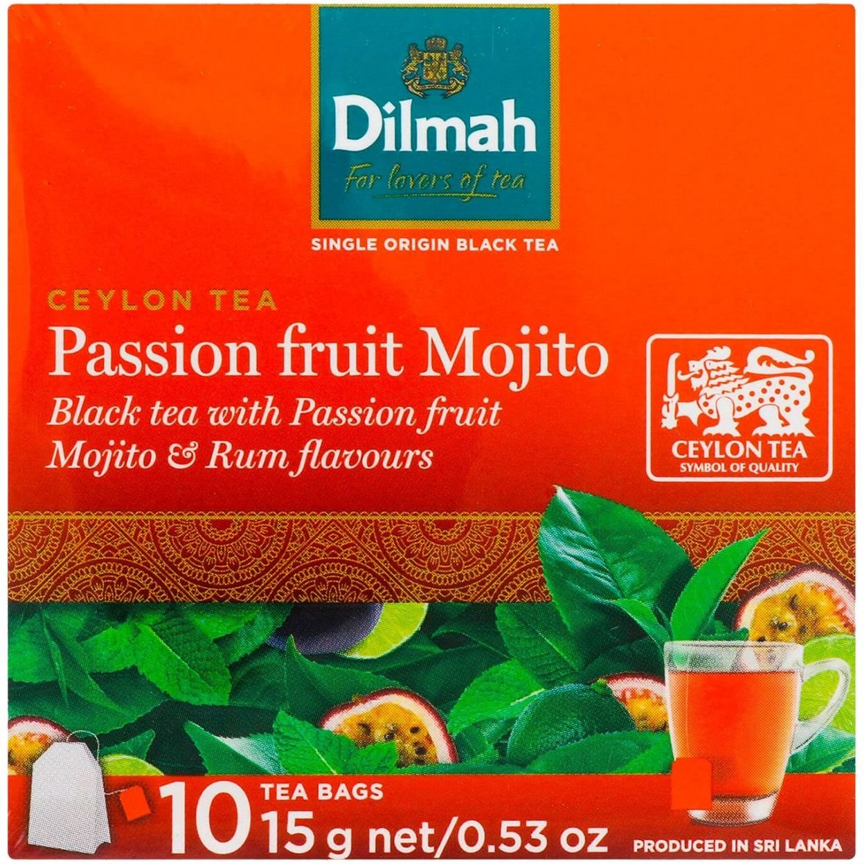 Чай чорний Dilmah Mojito Passion fruit, 15 г (10 шт по 1,5 г) (877814) - фото 1