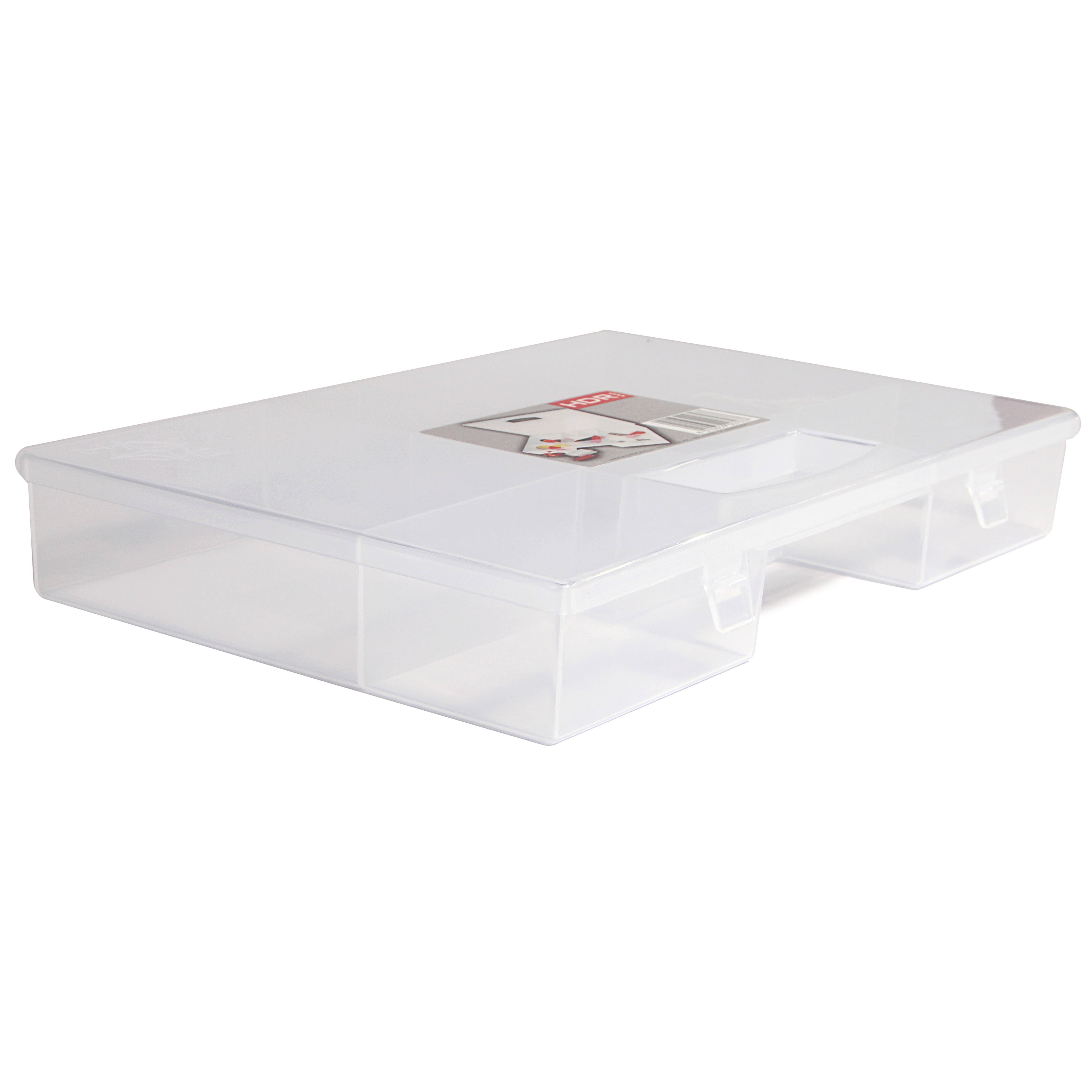 Ящик пластиковий з кришкою Heidrun Даймікс, 28х19,5х4 см, прозорий (703) - фото 1