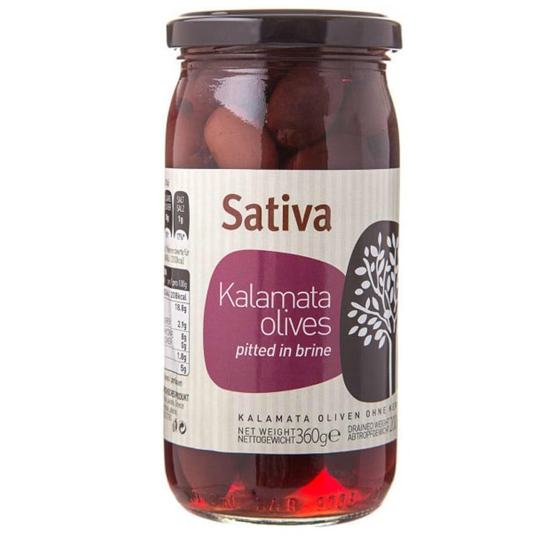 Оливки Sativa Каламата без кісточок в розсолі 360 г - фото 1