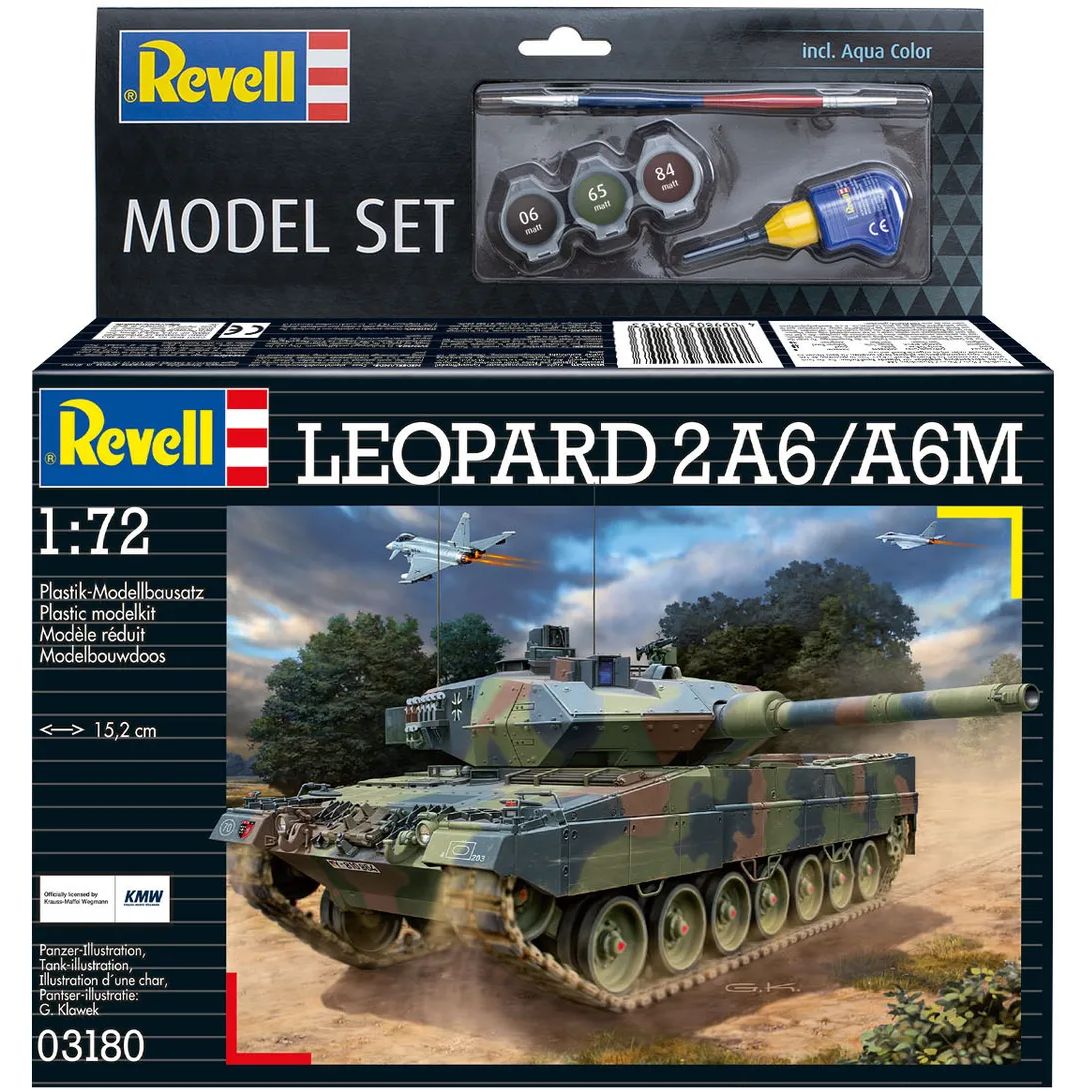 Збірна модель Revell набір Танк Леопард 2A6/A6M масштаб 1:72, 168 деталей (RVL-63180) - фото 1