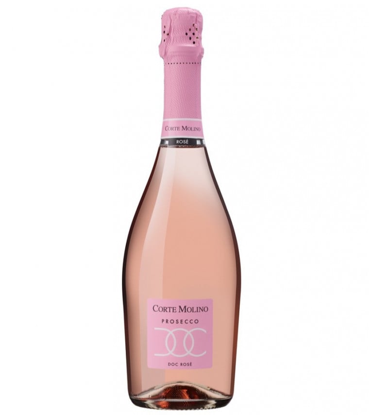 Ігристе вино Corte Molino Prosecco Rose Extra Dry DOC, біле, екстра драй, 0,75 л - фото 1