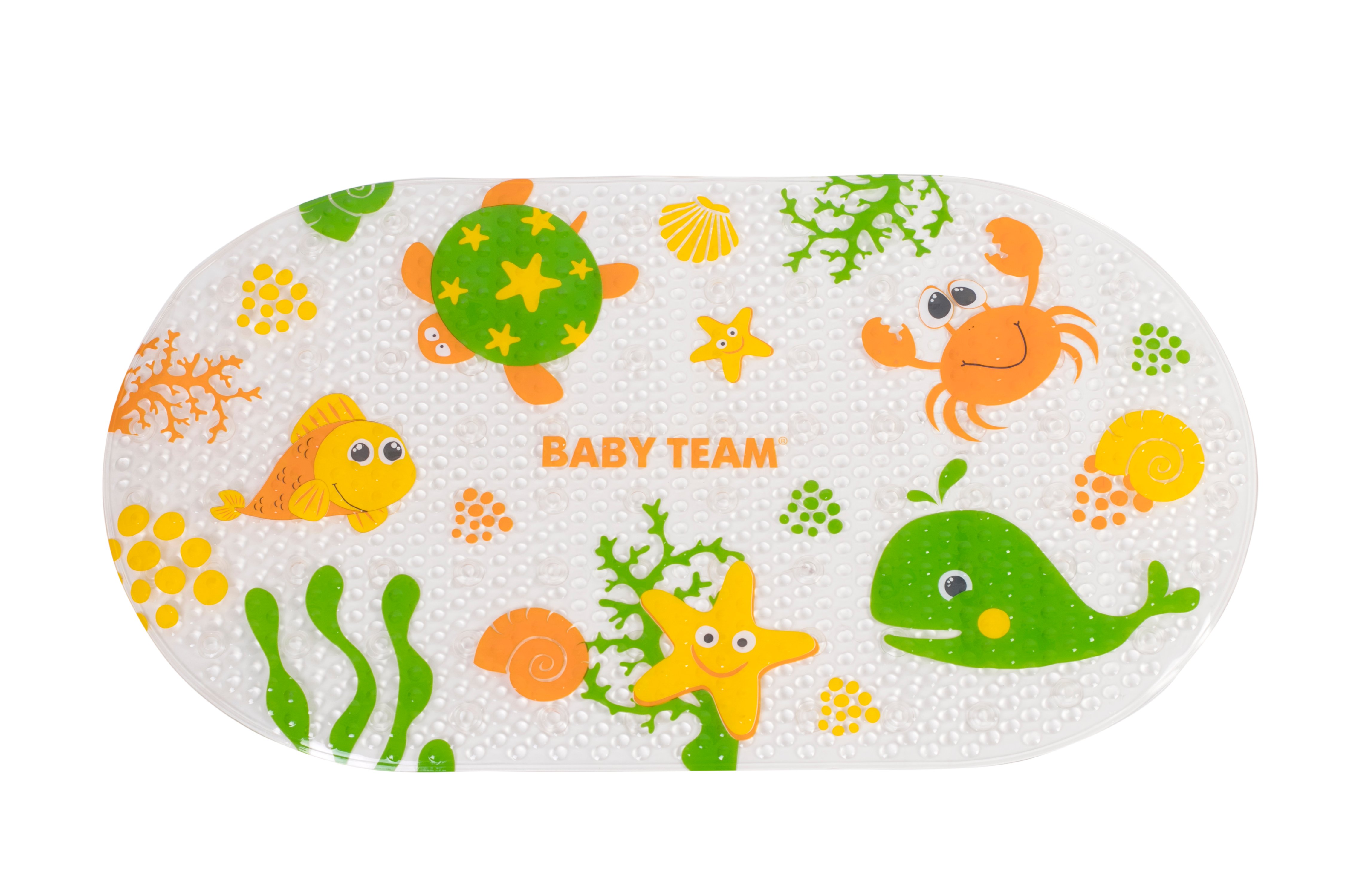 Коврик для ванны Baby Team 69х38 см + Шляпка для купания Baby Team желтая - фото 2
