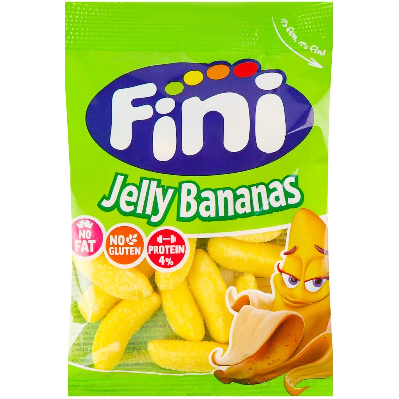 Цукерки Fini Jelly bananas желейні 90 г (924063) - фото 1