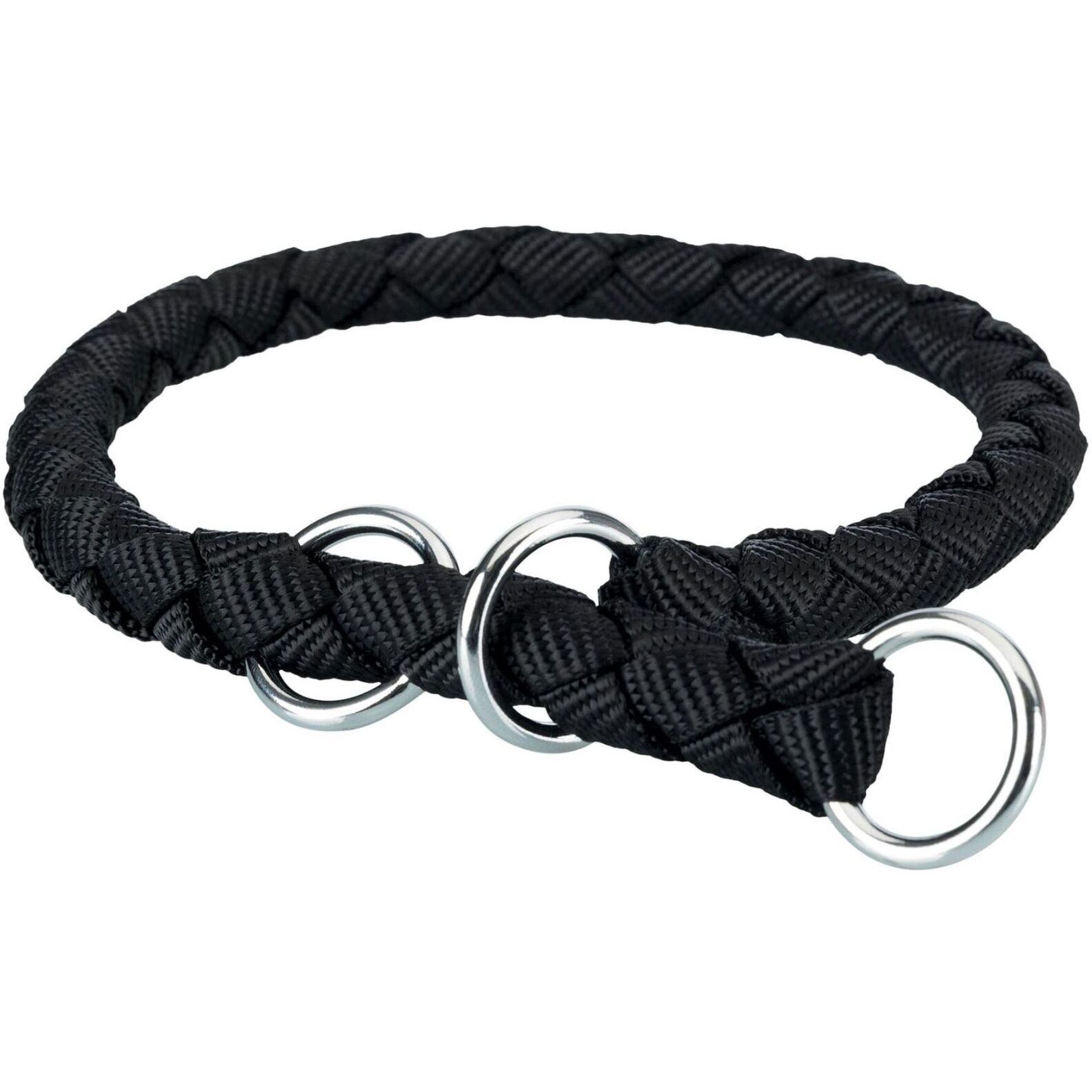 Photos - Collar / Harnesses Trixie Нашийник-зашморг для собак  Cavo, нейлон, S-M, 35-41х1,2 см чорний 