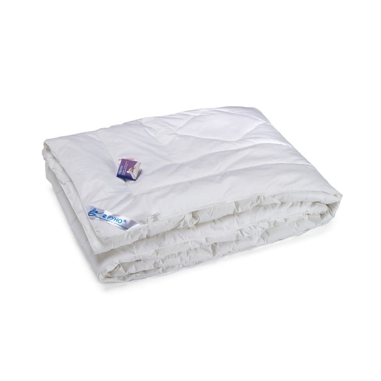 Одеяло из искусственного лебяжьего пуха Руно, полуторный, 205х140 см, белый (321.139ЛПКУ) - фото 1
