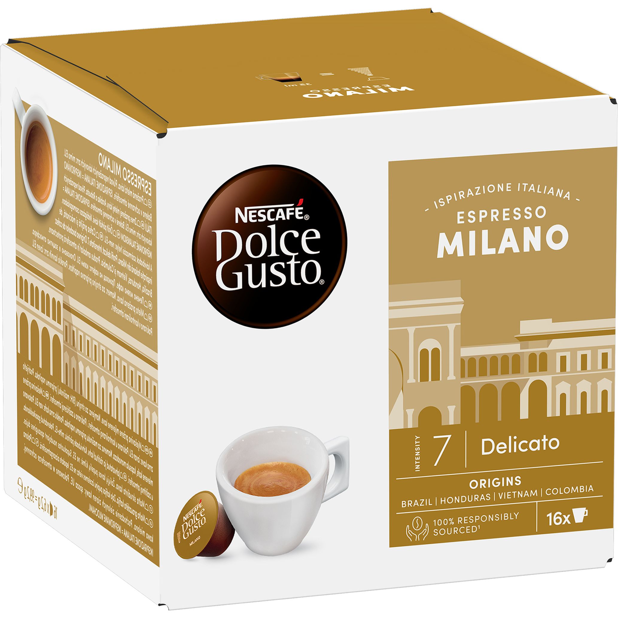 Кофе в капсулах Nescafe Dolce Gusto Espresso Milano 99.2 г (16 шт. по 6.2 г) - фото 1