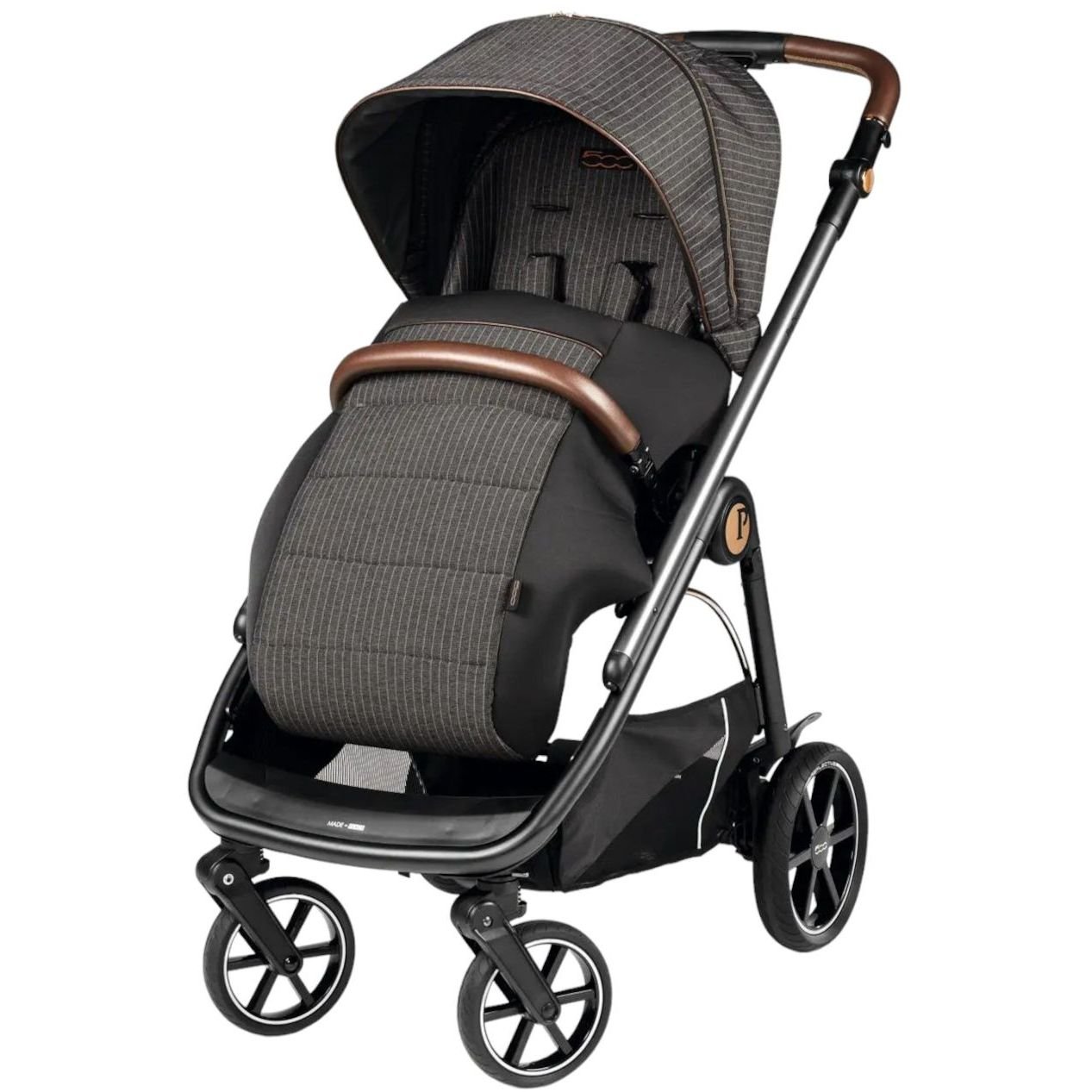 Коляска Peg-Perego Veloce 500, 2 в 1, изысканно-коричневая с полоской (PACK-VEL2100000003) - фото 1