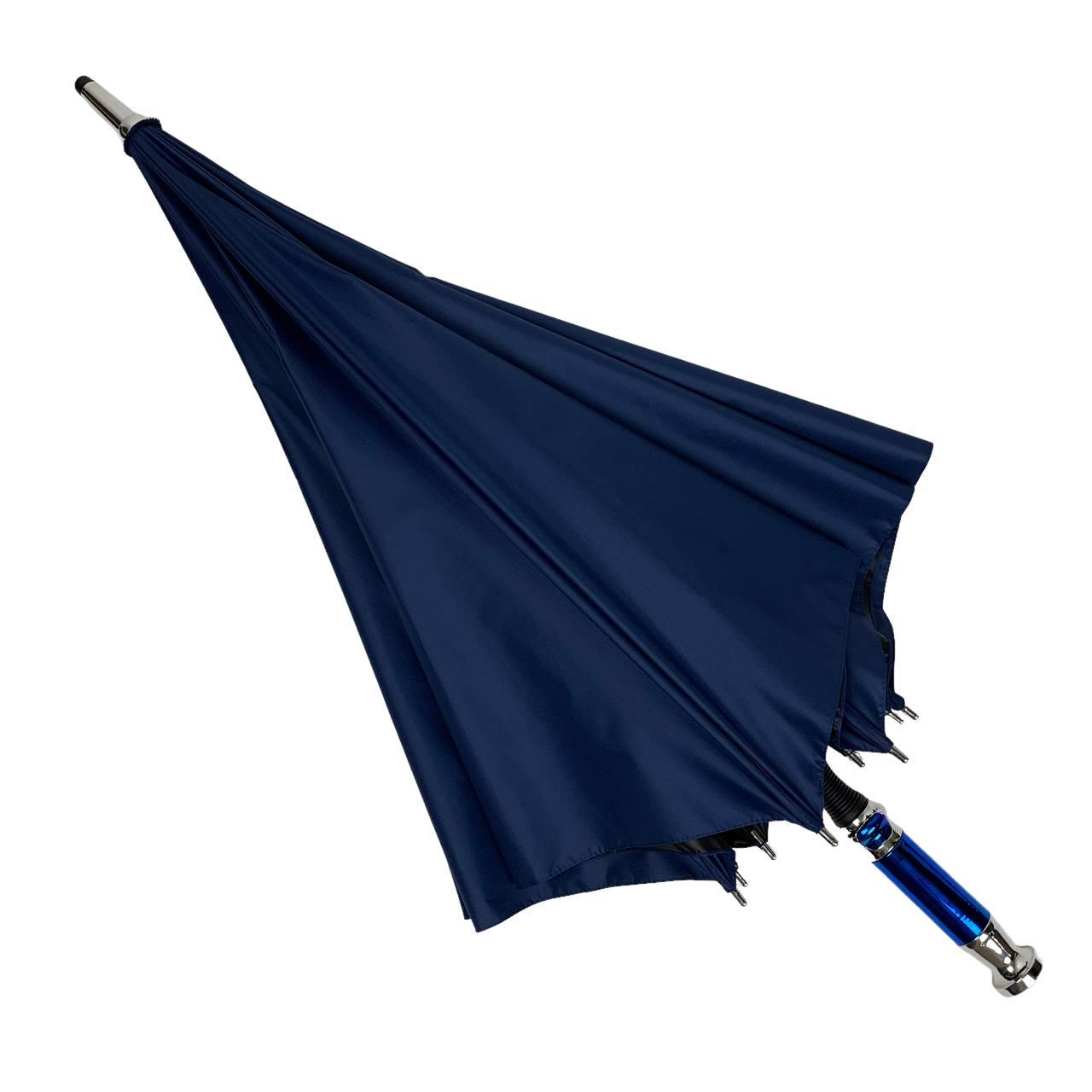 Жіноча парасолька-палиця напівавтомат RST 120 см синя - фото 5