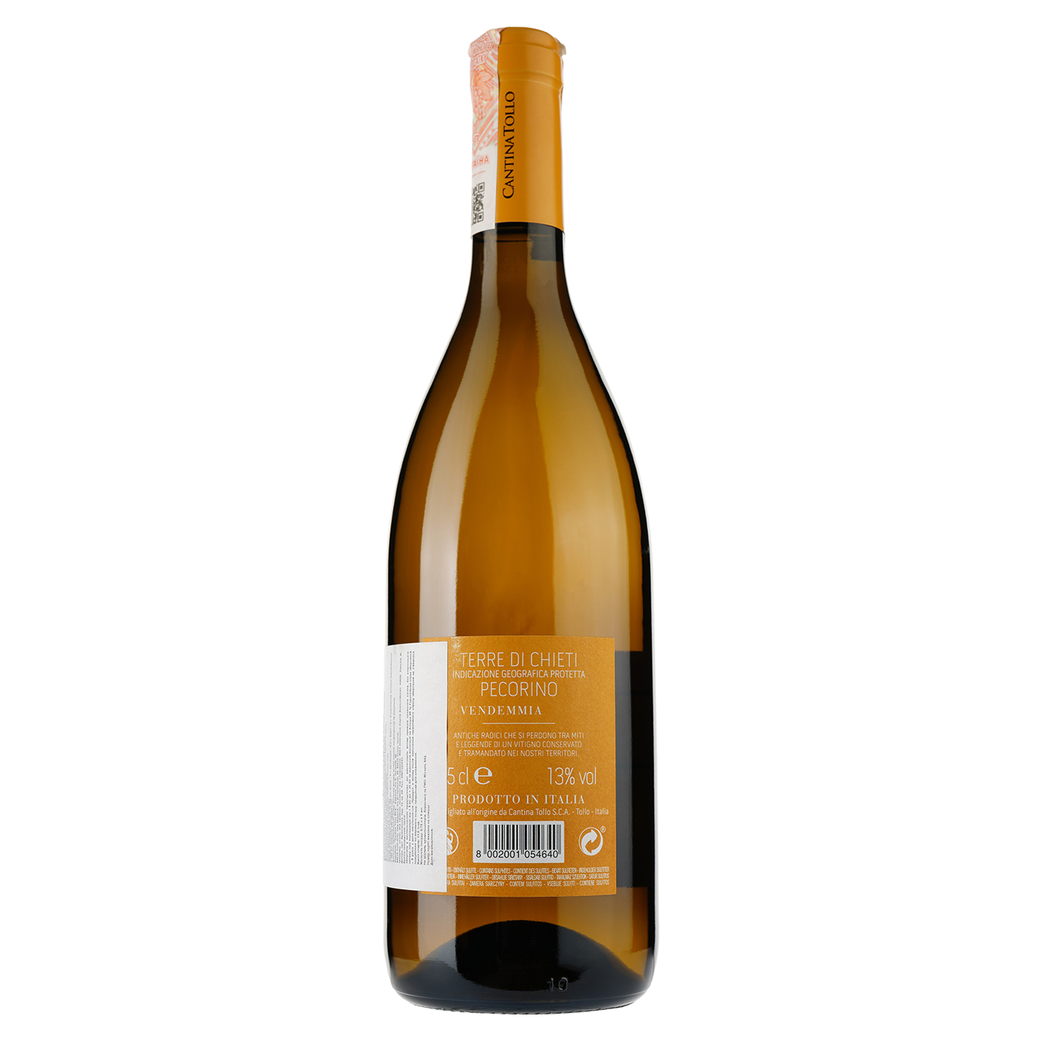 Вино Terrre Di Chieti Pecorino IGP, белое, сухое, 0,75 л - фото 2