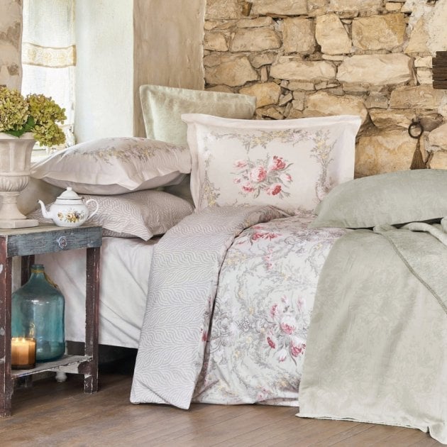 Набор постельное белье с покрывалом и пледом Karaca Home Petra pembe, евро, розовый, 8 предметов (svt-2000022265379) - фото 2