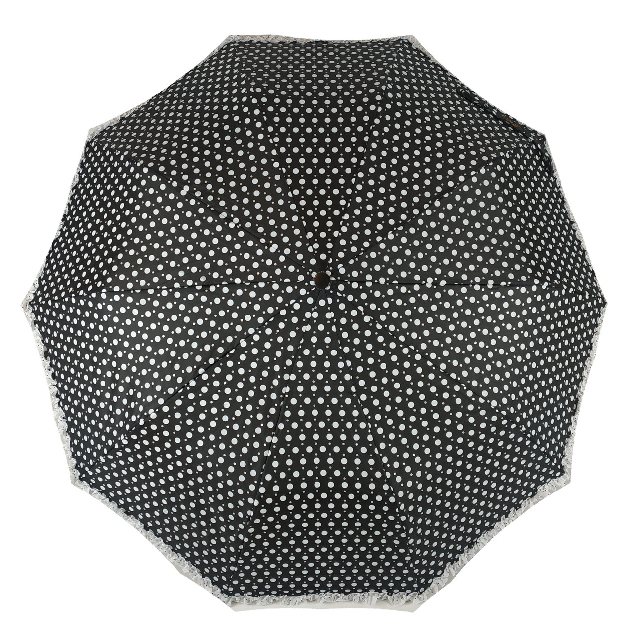 Женский складной зонтик полуавтомат S&L 101 см черный - фото 3