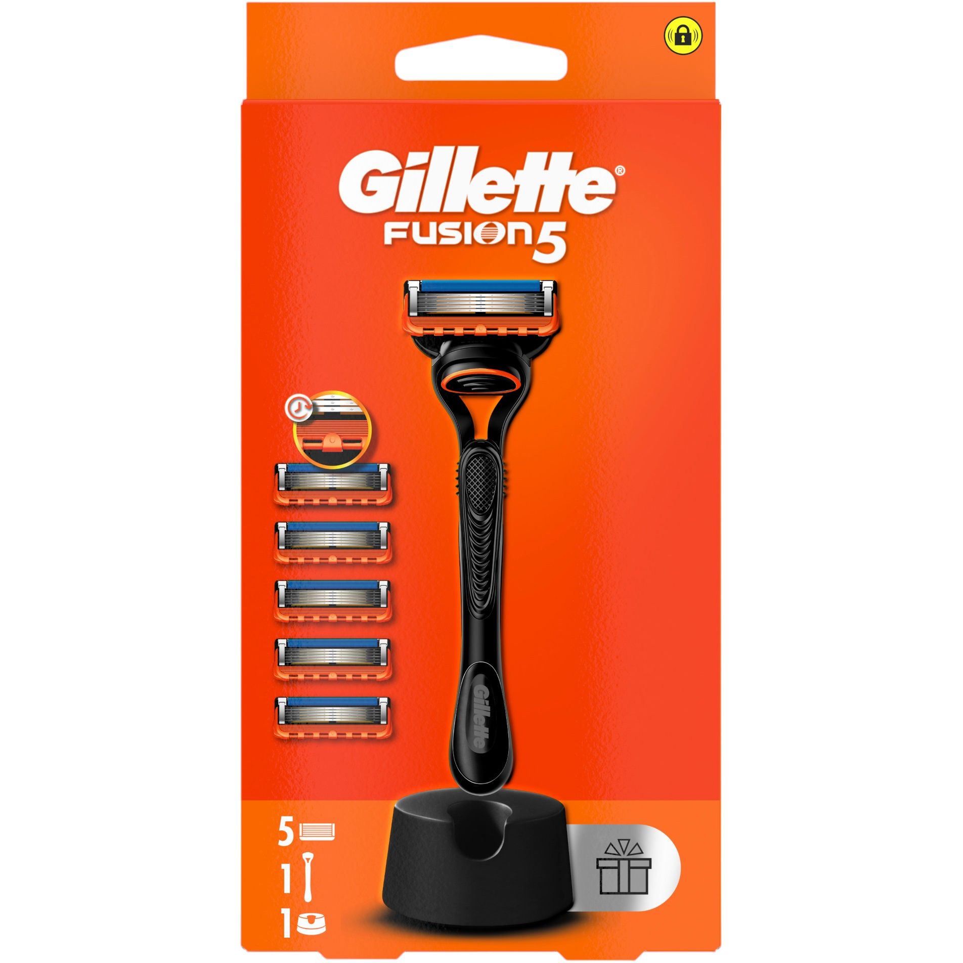 Станок для гоління чоловічий Gillette Fusion5 з 5 змінними картриджами + підставка - фото 2