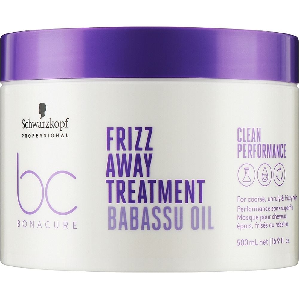 Маска Schwarzkopf Professional BC Bonacure Frizz Away Treatment для гладкості жорсткого, неслухняного і схильного до пушіння волосся 500 мл - фото 1