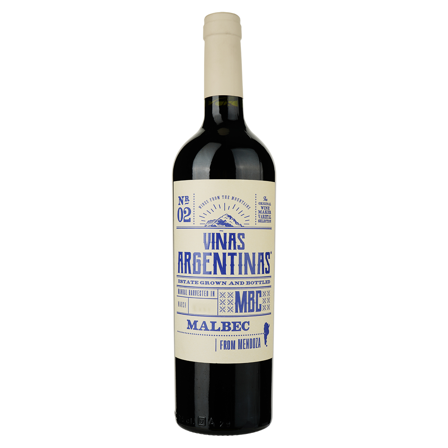 Вино Vinas Argentinas Malbec, червоне, сухе, 13,5%, 0,75 л - фото 1