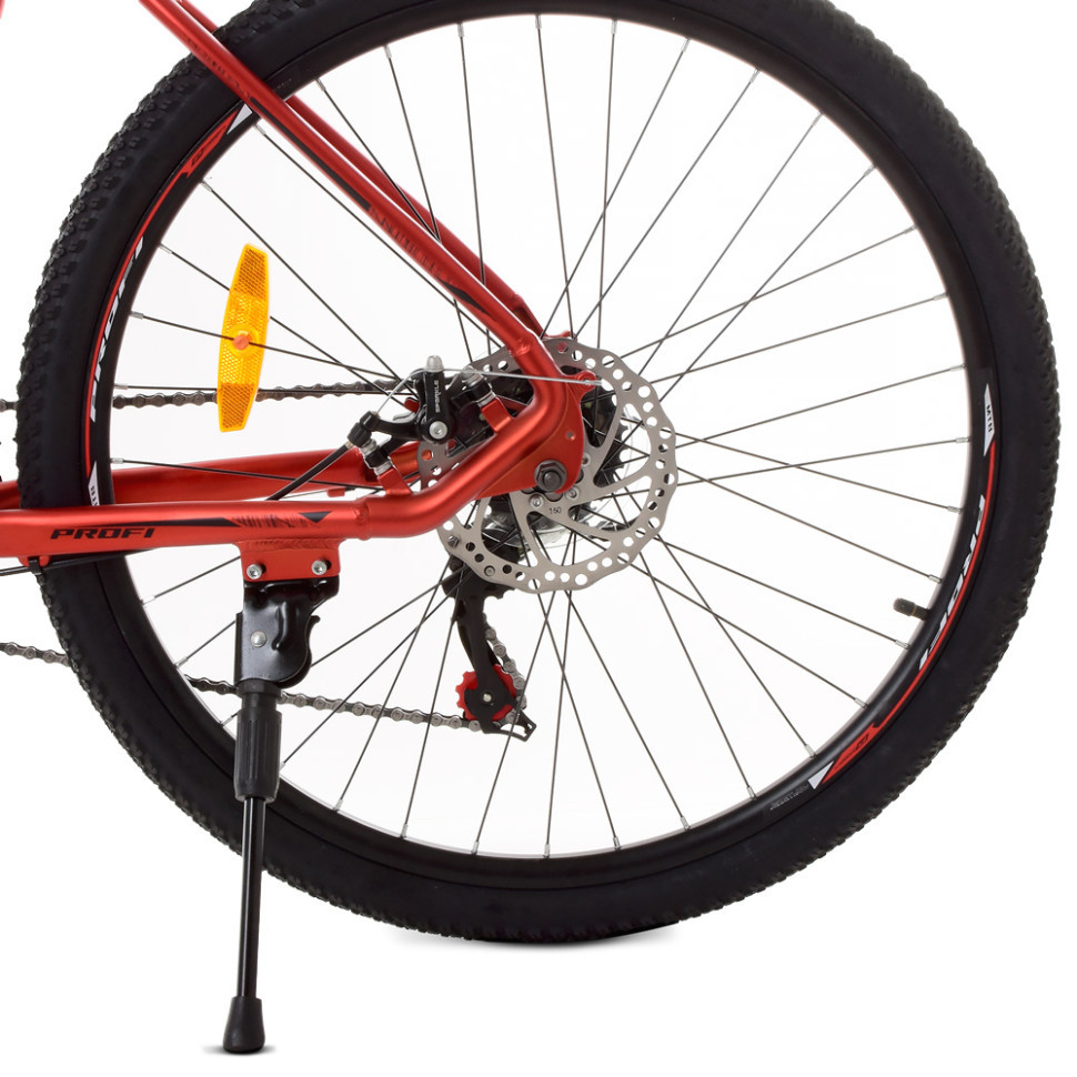 Велосипед підлітковий Profi 26 дюймів чорно-червоний 223722 - фото 4