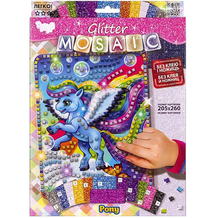 Блестящая мозаика Danko Toys Glitter Mosaic Pony (БМ-03-06) - фото 1