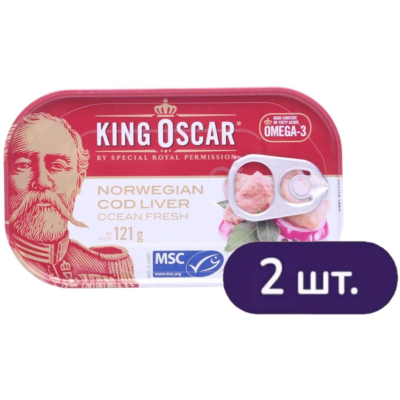 Печінка тріски King Oscar 242 г (2 п. x 121 г) (573900) - фото 1