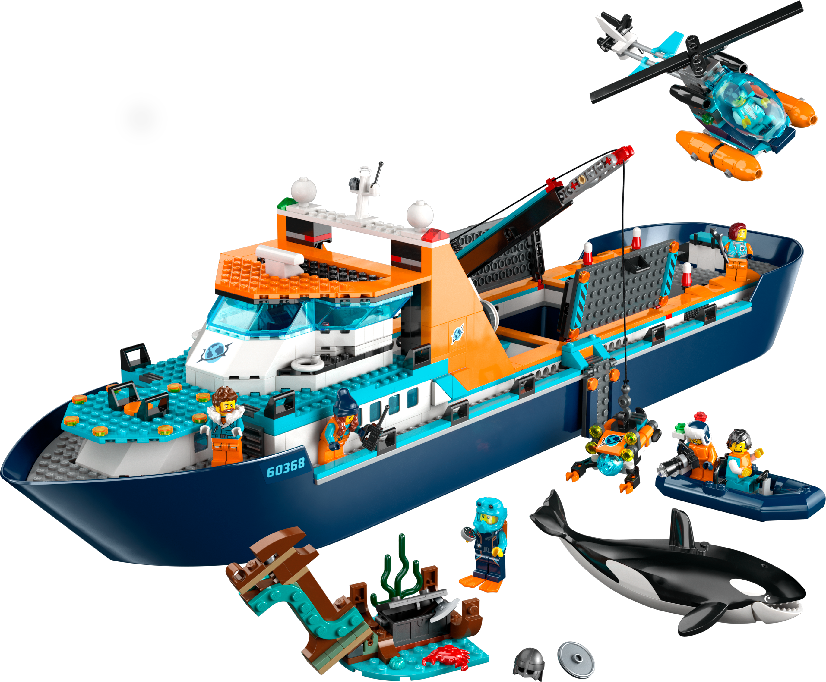 Конструктор LEGO City Арктический исследовательский корабль, 815 деталей (60368) - фото 2