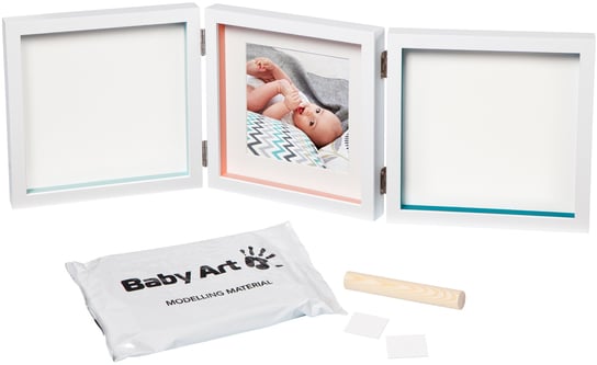 Тройная рамка Baby Art, с полосками и отпечатками (3601095400) - фото 2