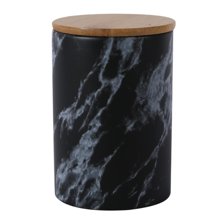 Банка Limited Edition Marble, кераміка, 750 мл, чорний (202C-007-A1) - фото 1