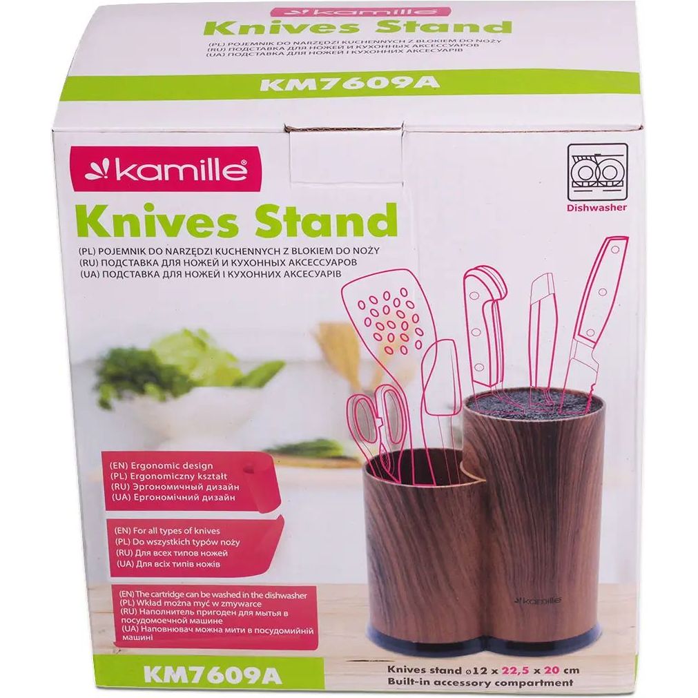 Подставка для ножей и кухонных принадлежностей Kamille (KM-7609A) - фото 5