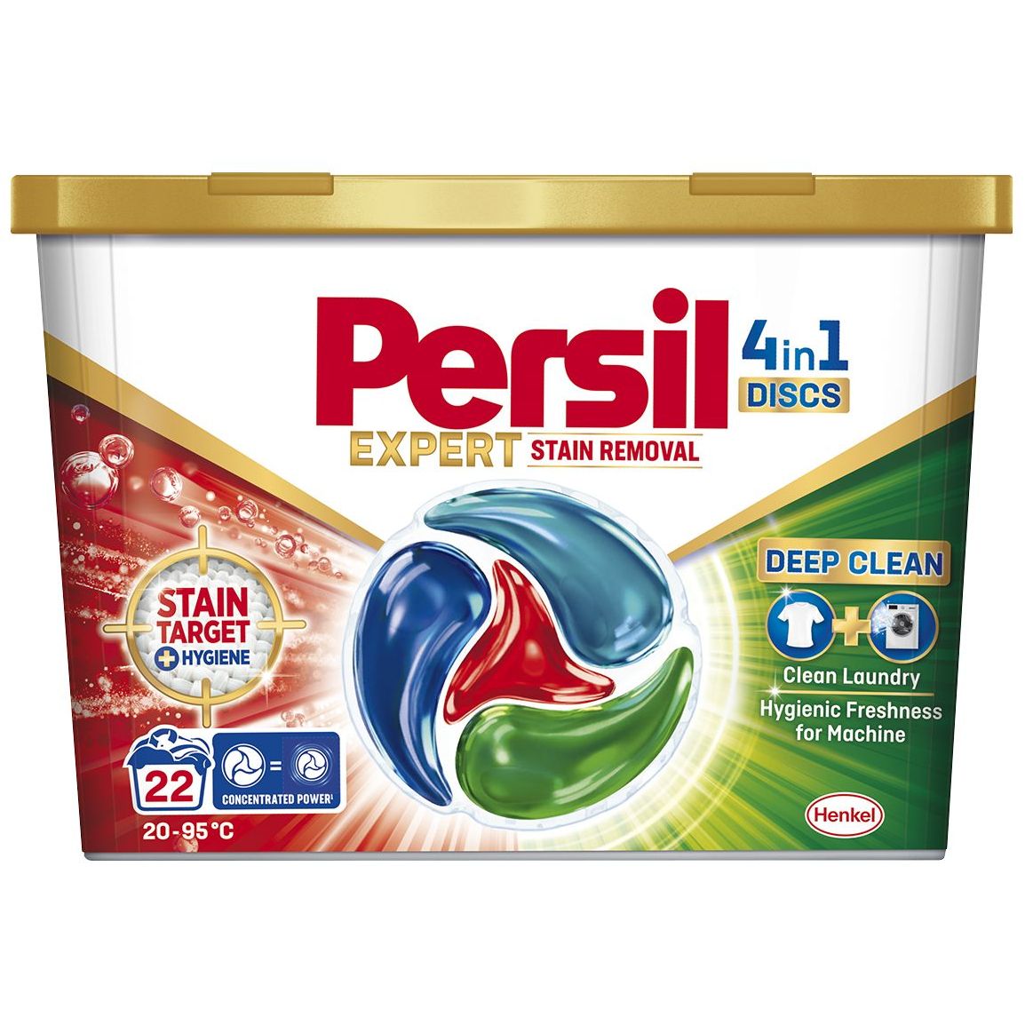 Диски для прання Persil Expert Deep Clean Stain Removal 4 in 1 Discs 22 шт. - фото 1