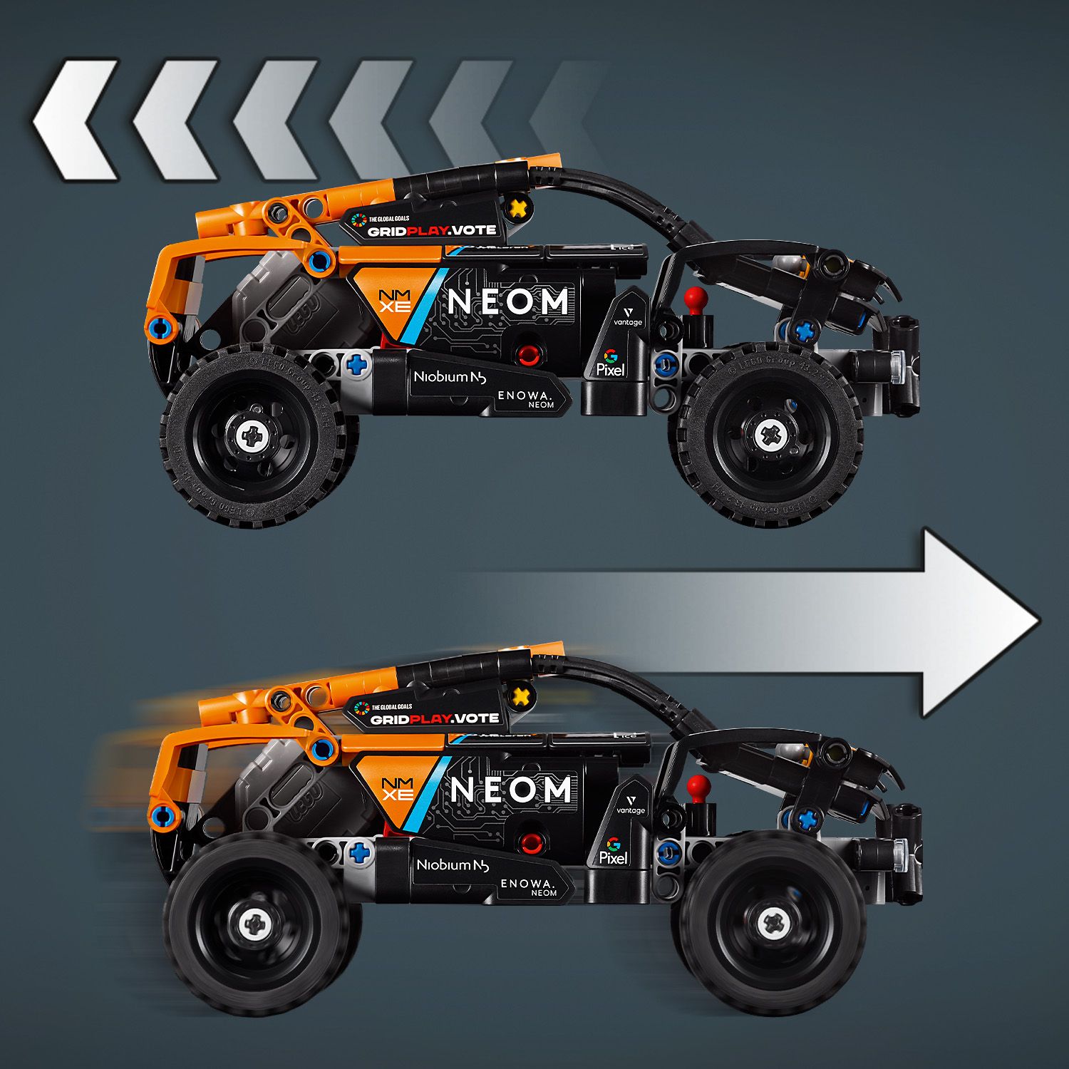 Конструктор LEGO Technic Автомобиль для гонок Neom McLaren Extreme E 252 детали (42166) - фото 7