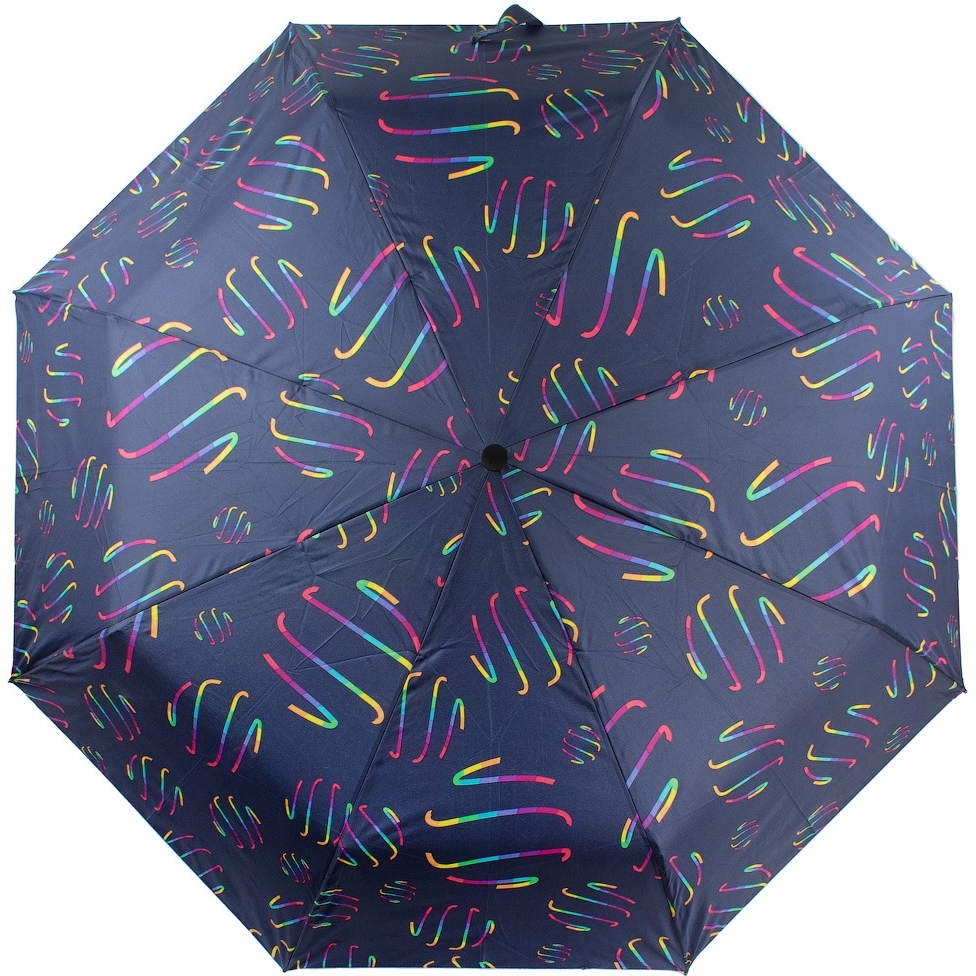 Женский складной зонтик полный автомат Happy Rain 98 см синий - фото 1