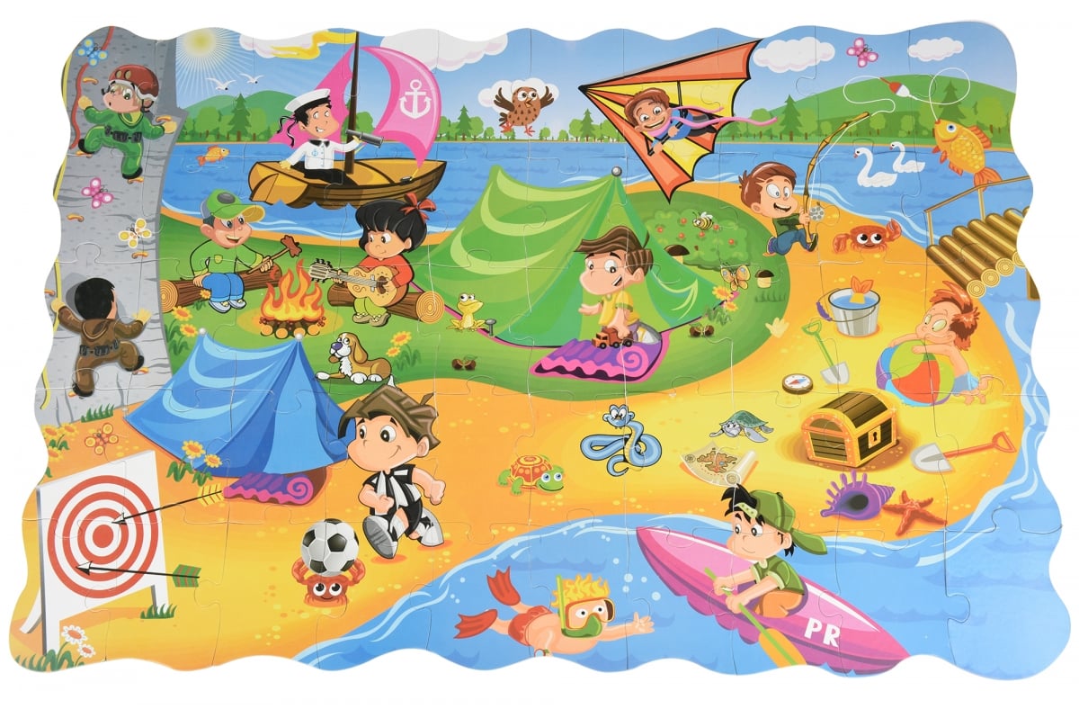 Пазл-розмальовка Same Toy Сонячний пляж, 50 елементів (2031Ut) - фото 4