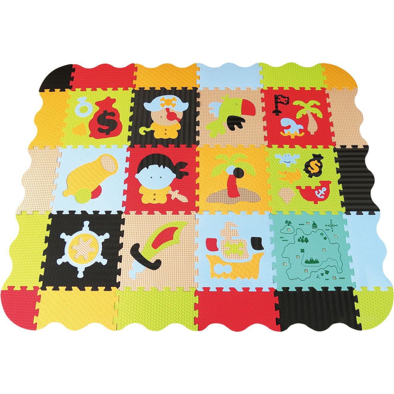 Дитячий розвиваючий ігровий килимок-пазл Baby Great Пригода піратів, з бортиком, 153х122 см (GB-M1501Е) - фото 1