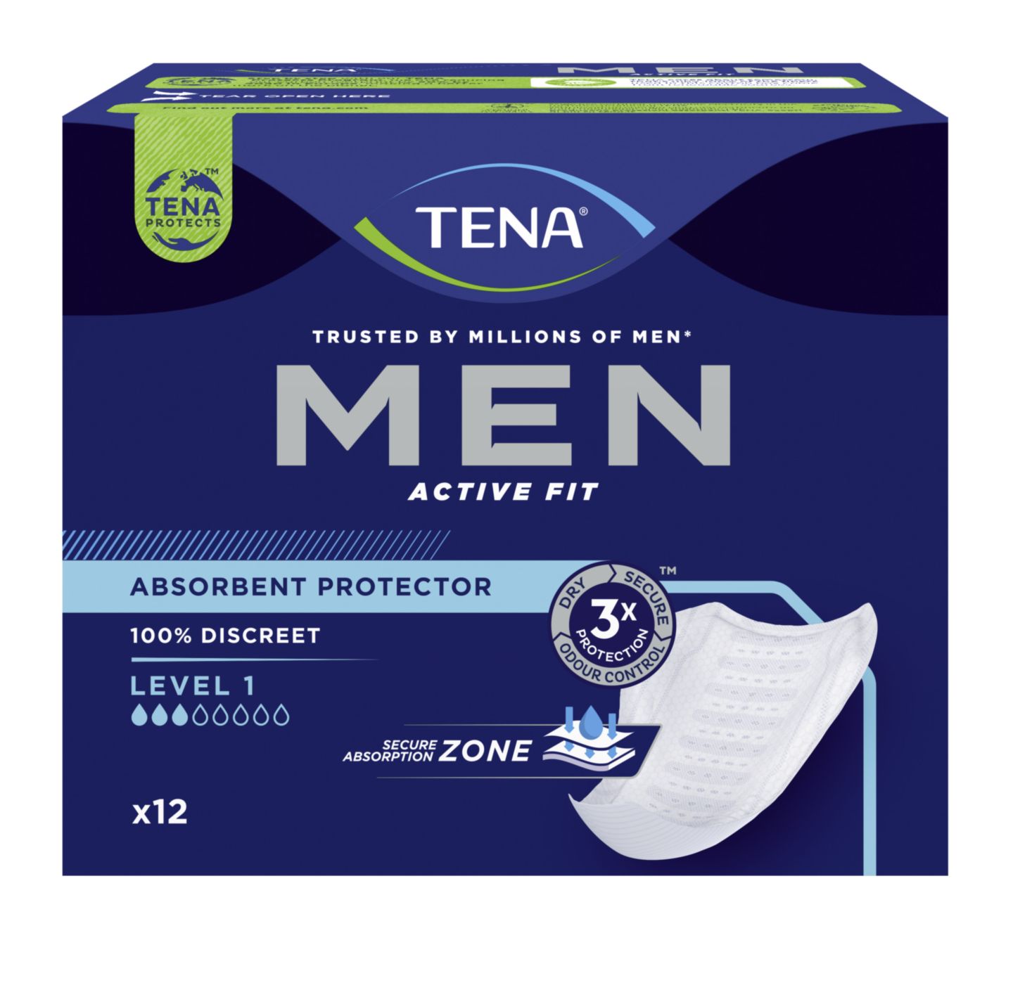 Урологические прокладки для мужчин Tena Men Active Fit L 1, 12 шт. (750661) - фото 2