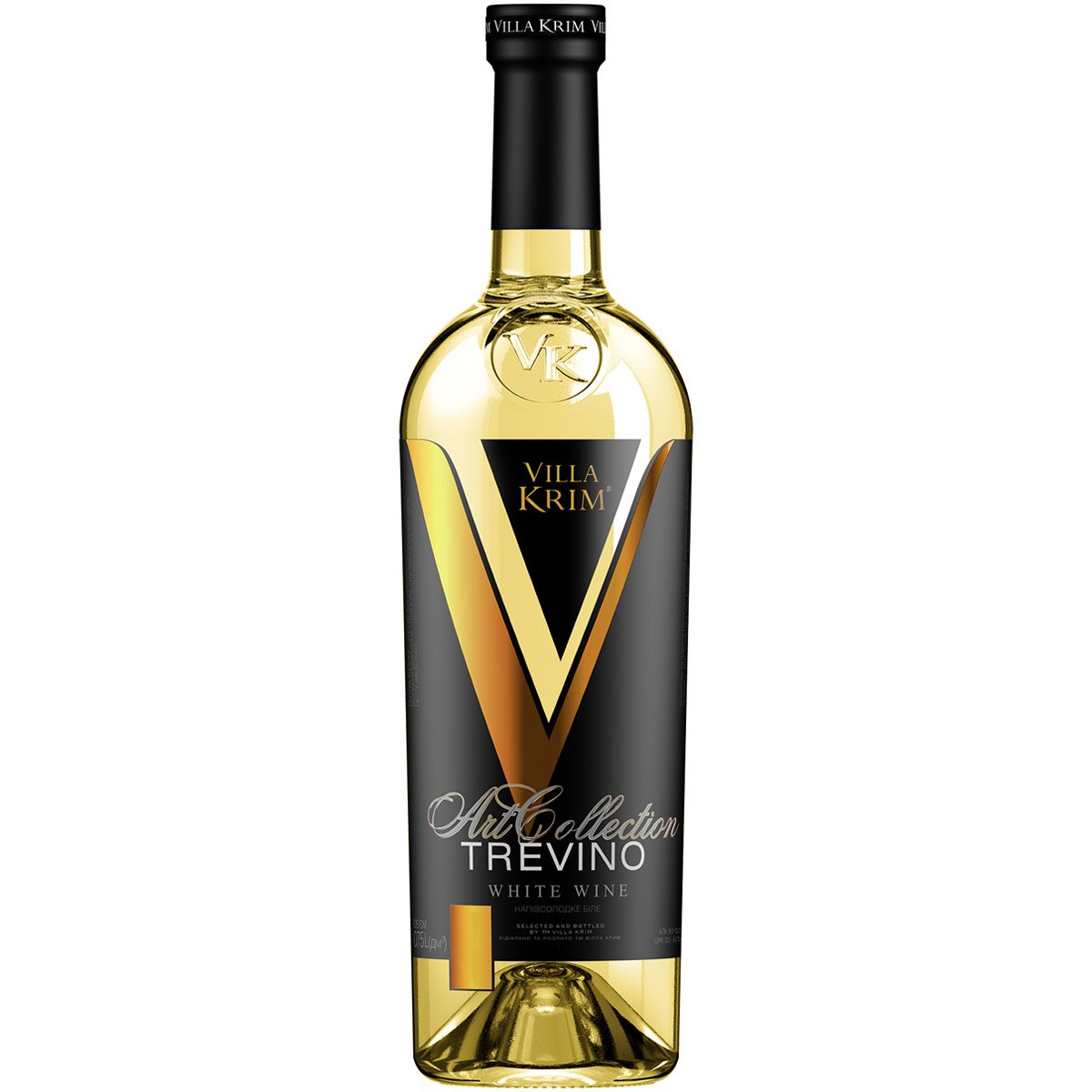 Вино Villa UA Trevino, белое, полусладкое, 0,75 л - фото 1