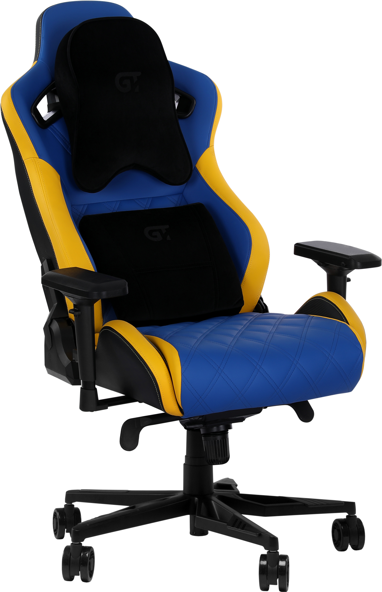 Геймерське крісло GT Racer синє з жовтим (X-0724 Blue/Yellow) - фото 5