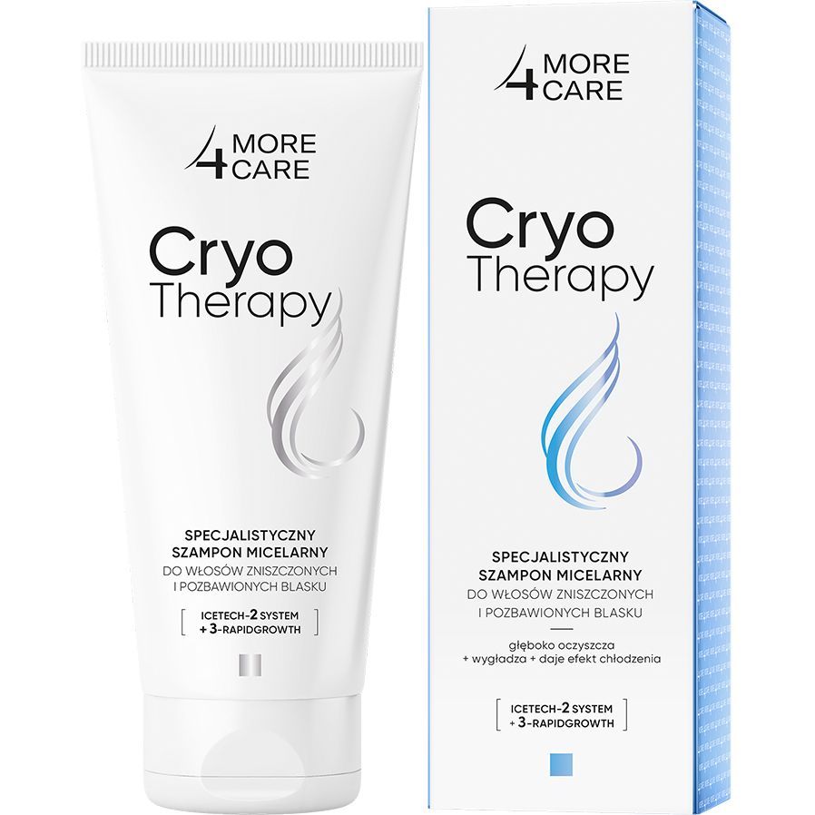 Шампунь More4care Cryo Therapy мицеллярный для поврежденных и тусклых волос 200 мл - фото 2