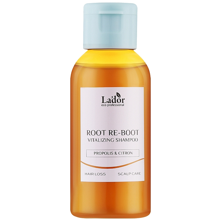 Шампунь для живлення волосся La'dor Root Re-Boot Vitalizing Shampoo Propolis & Citron 50 мл - фото 1