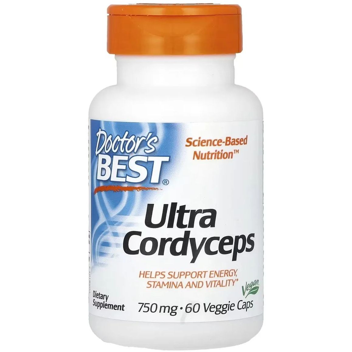 Кордицепс Doctor's Best Ultra Cordyceps 750 мг 60 вегетарианских капсул - фото 1