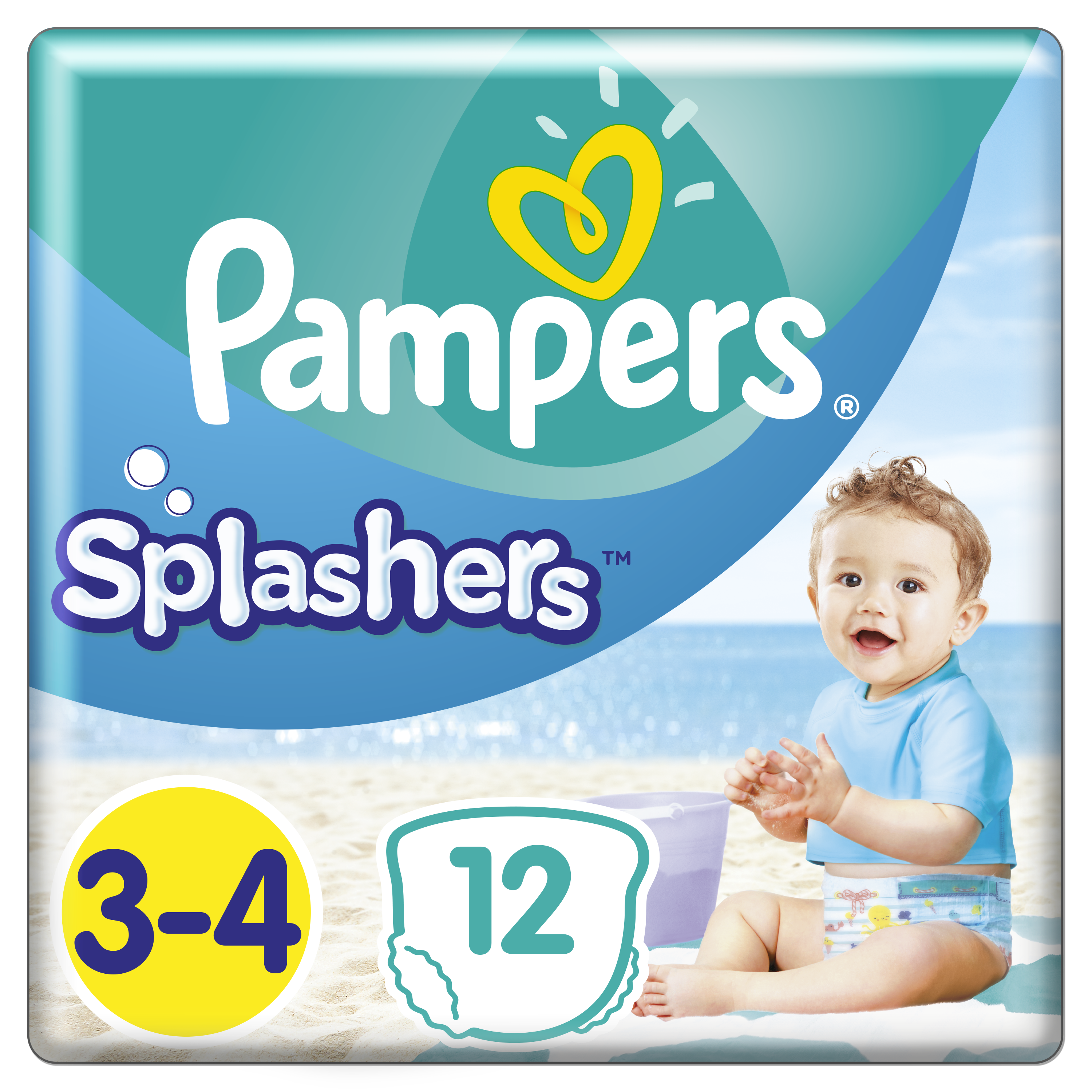 Підгузки-трусики для плавання Pampers Splashers 3-4 (6-11 кг), 12 шт. - фото 1