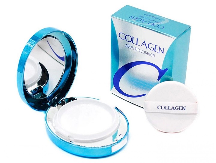 Тональний кушон Enough Collagen Aqua Air Cushion SPF50+ PA+++, відтінок 21, 15 г - фото 4