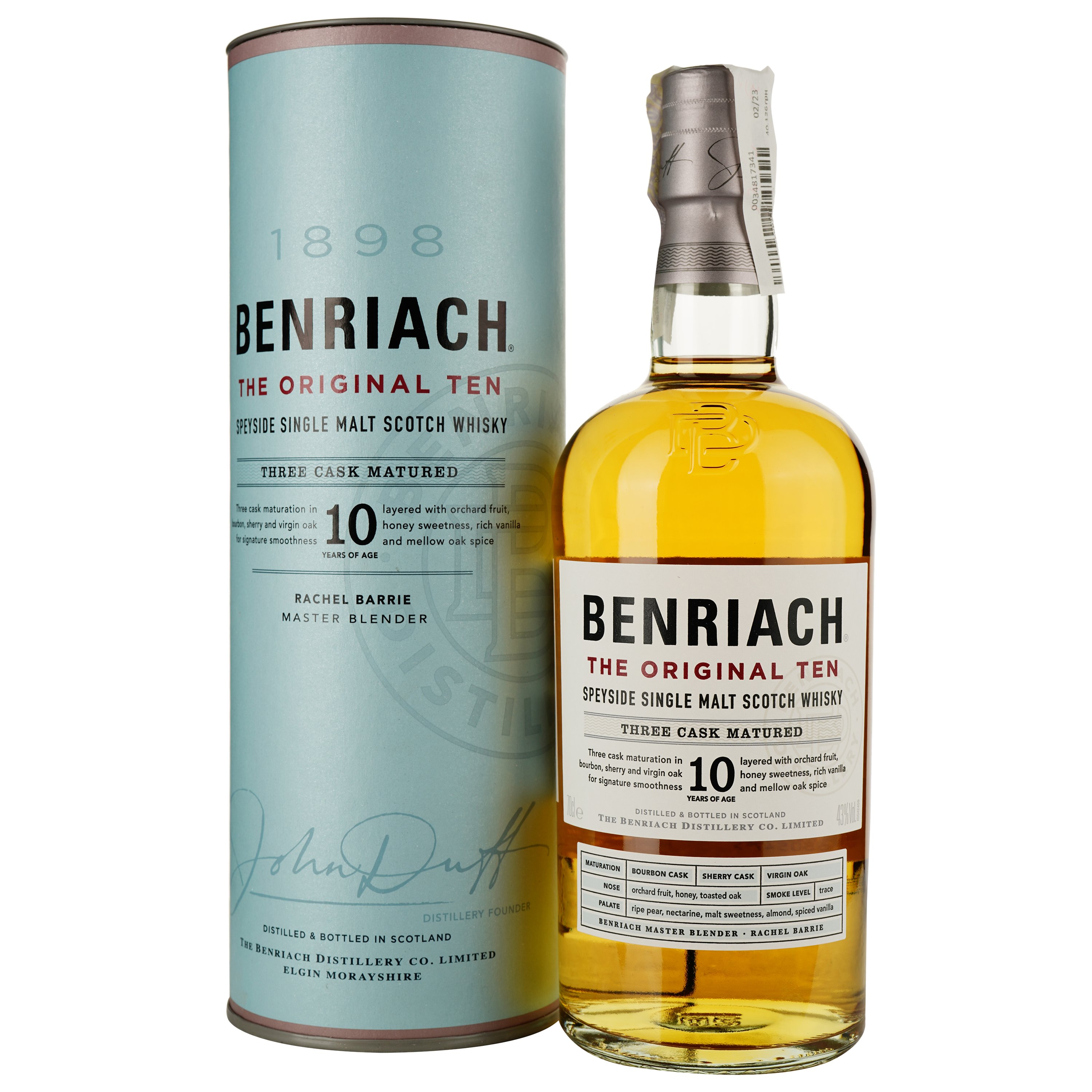 Виски BenRiach The Original Ten 10 yo Single Malt Scotch Whisky 43% 0.7 л - фото 1