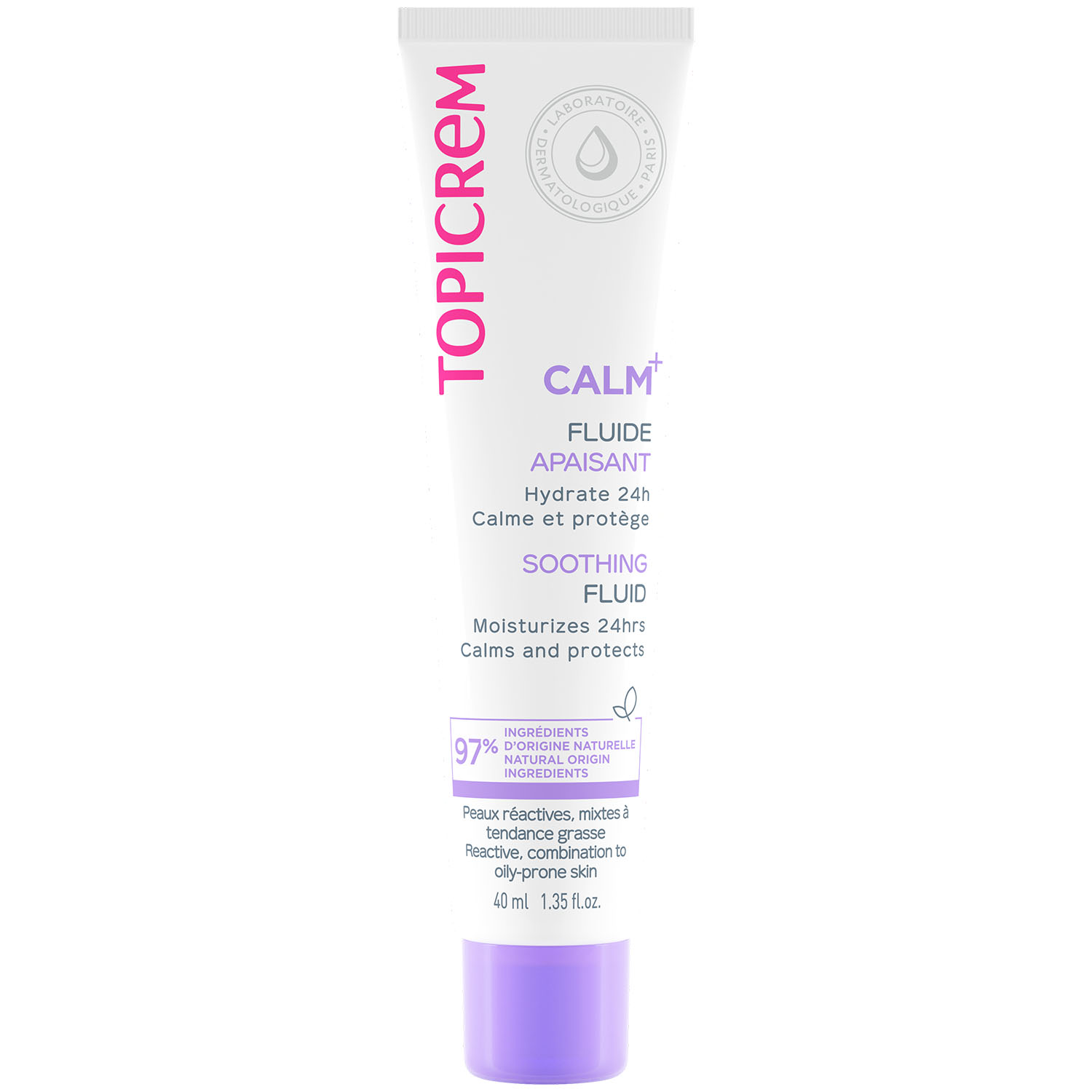 Флюид для лица Topicrem Calm+ Ultra Moisturizing Soothing Fluid успокаивающий 40 мл - фото 1