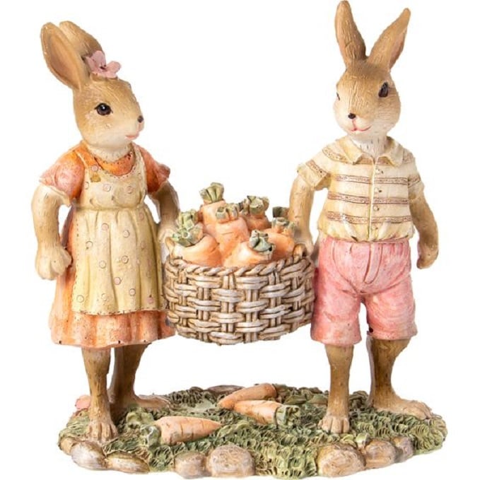 Фигурка декоративная Lefard Кролики с урожаем, 16 см (192-222) - фото 1