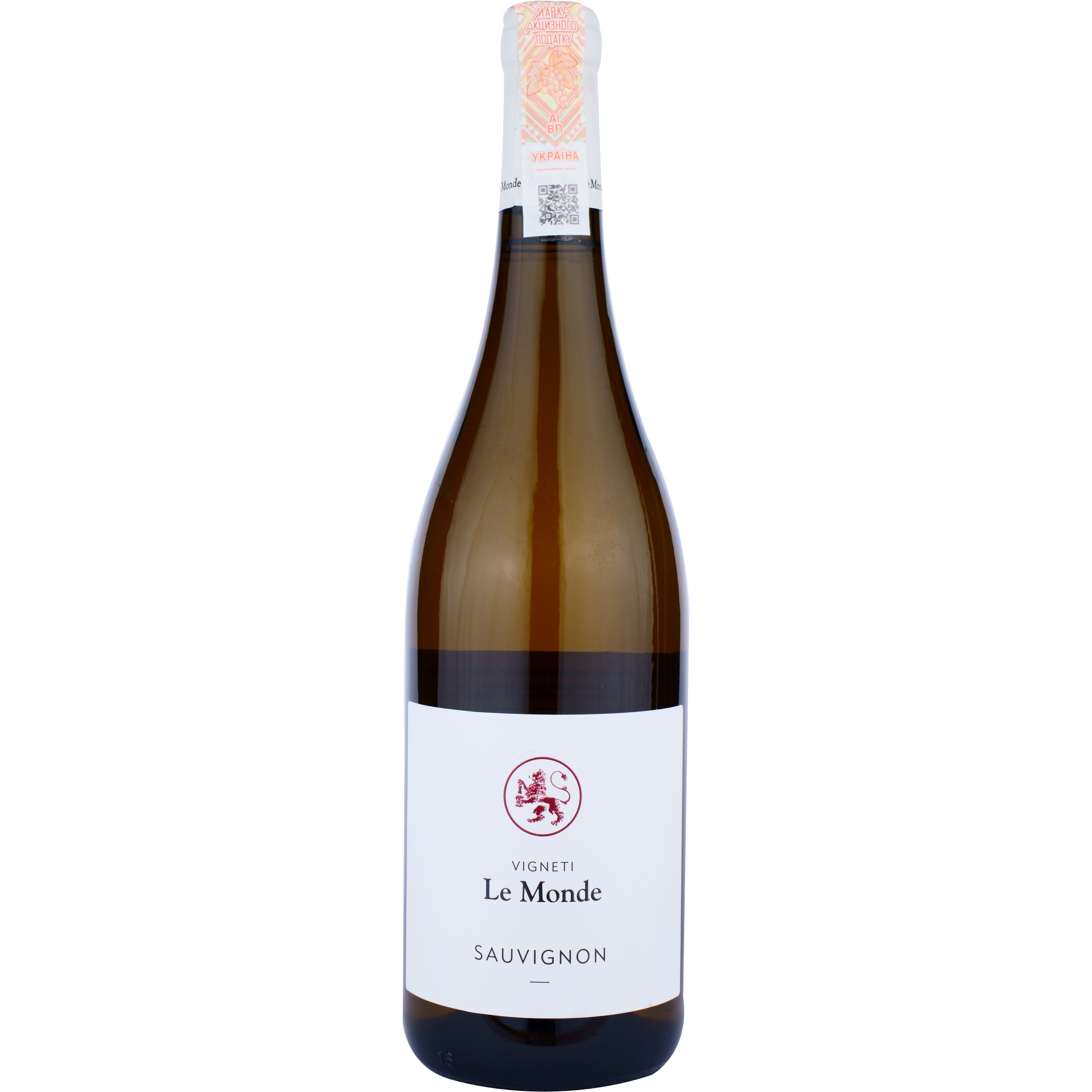 Вино Le Monde Sauvignon DOC, белое, сухое, 0,75 л - фото 1