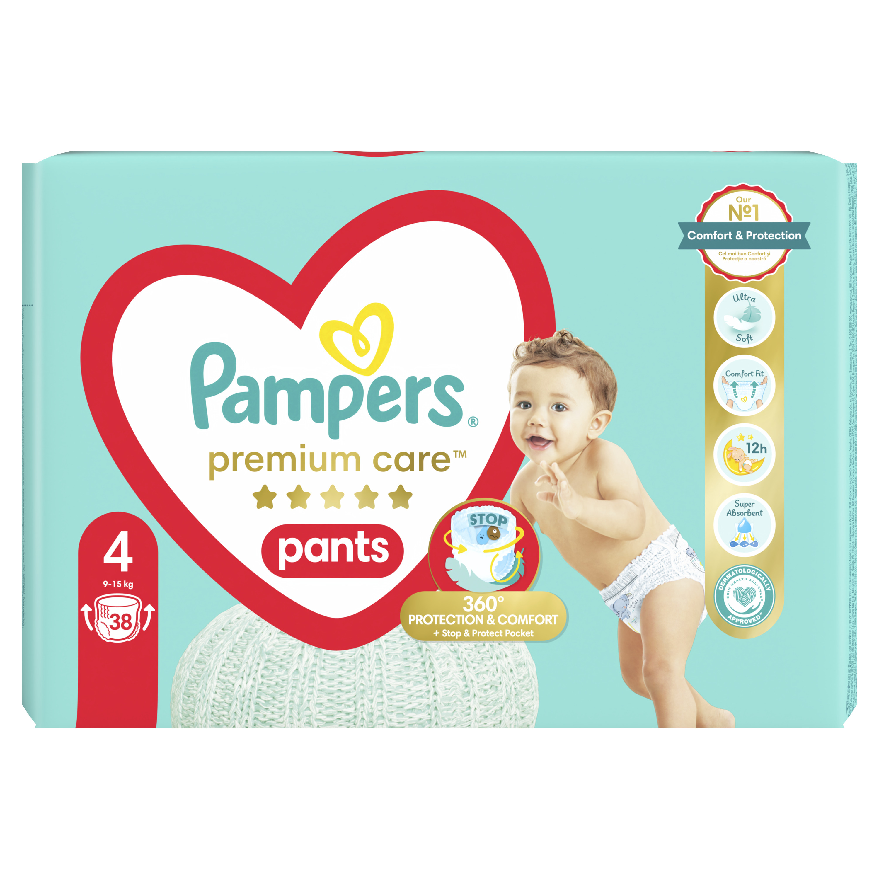 Підгузки-трусики Pampers Premium Care Pants 4 (9-15 кг), 38 шт. - фото 2